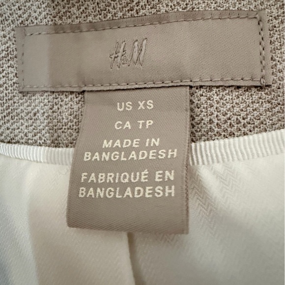 H&M Light Beige Women's Blazer size XS - Picture 3 of 10